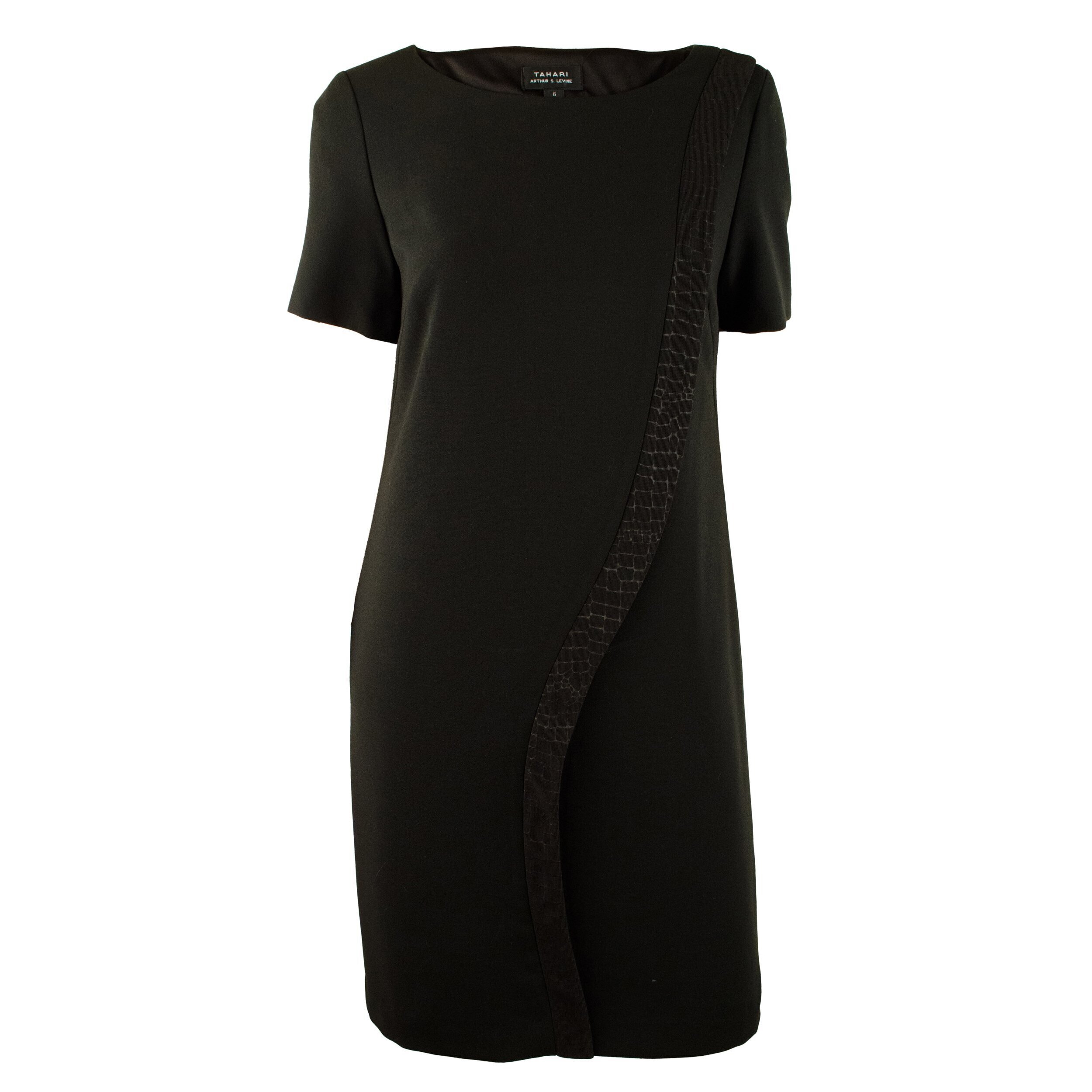 Tahari By Asl Women's Kevin Embossed Stripe Shift Dress B 8